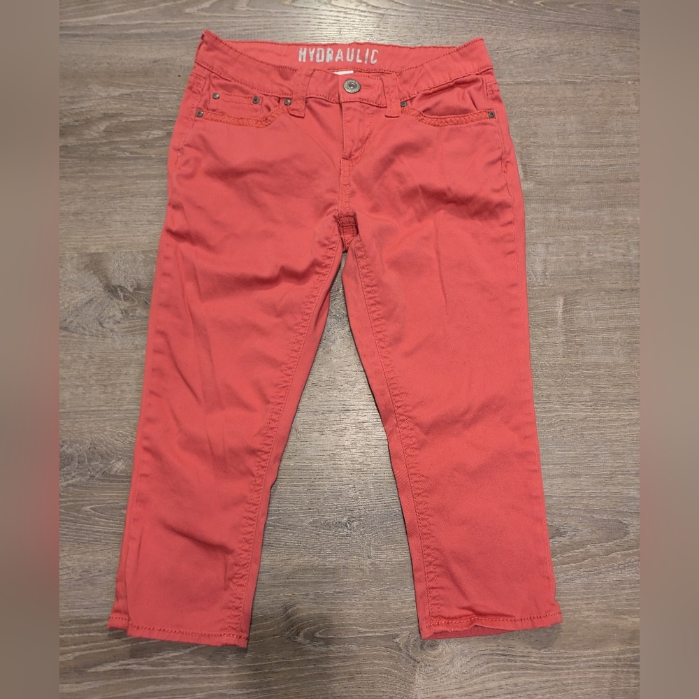 Hydraulic Pink Ankle Cropped Jeans Vibrant Style